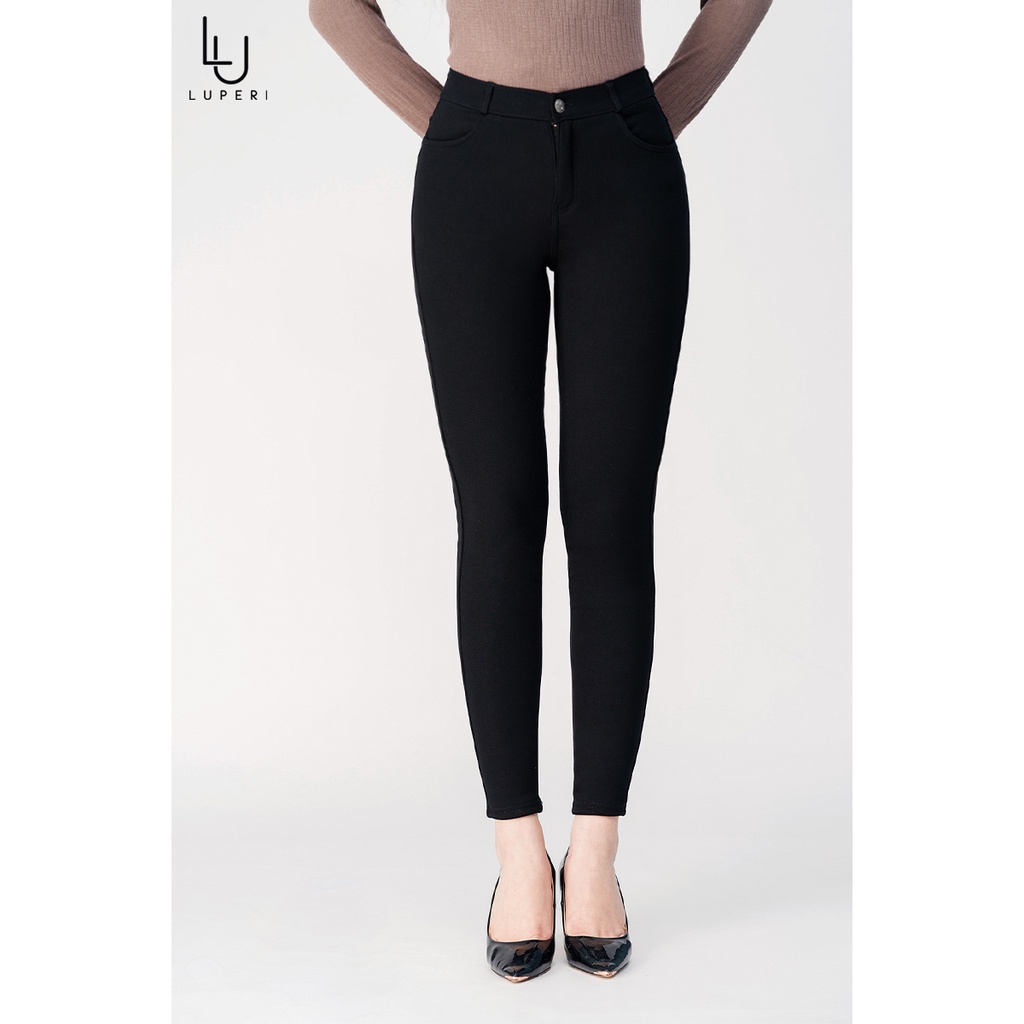 Quần Tregging Nữ Cúc Lót Lông Luperi LP541 chất vải co dãn siêu cao làm eo nhỏ nâng mông thon gọn chân