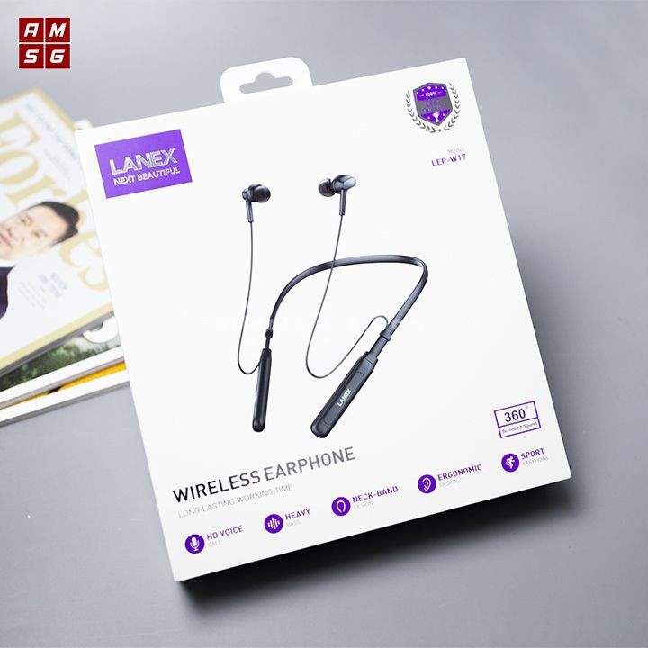 [ CHÍNH HÃNG ] Tai nghe thể thao Bluetooth LANEX LEP - W17 V5.0 hỗ trợ mic, nhựa ABS cao cấp, tương thích nhiều thiết bị