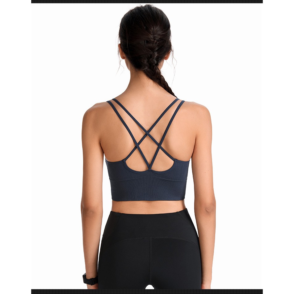Áo bra tập gym yoga nữ H811 ❤️𝑯𝑨̀𝑵𝑮 𝑿𝑰̣𝑵❤️ áo lót có mút nâng ngực thun co giãn 4 chiều thoải mái cho nữ 𝐆𝐘𝐌𝐒𝐓𝐎𝐑𝐄