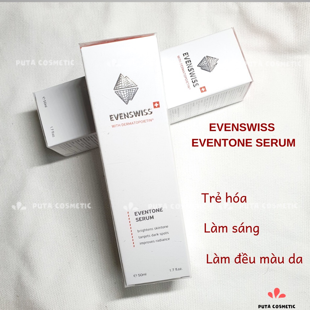 Tinh chất trẻ hóa làm sáng da Evenswiss Eventone Serum 50ml