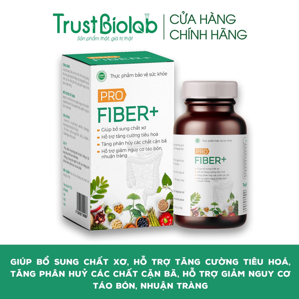 VIÊN UỐNG BỔ SUNG CHẤT XƠ PROFIBER- GIẢM NGUY CƠ TÁO BÓN, TRĨ, THANH LỌC CƠ THỂ 45v