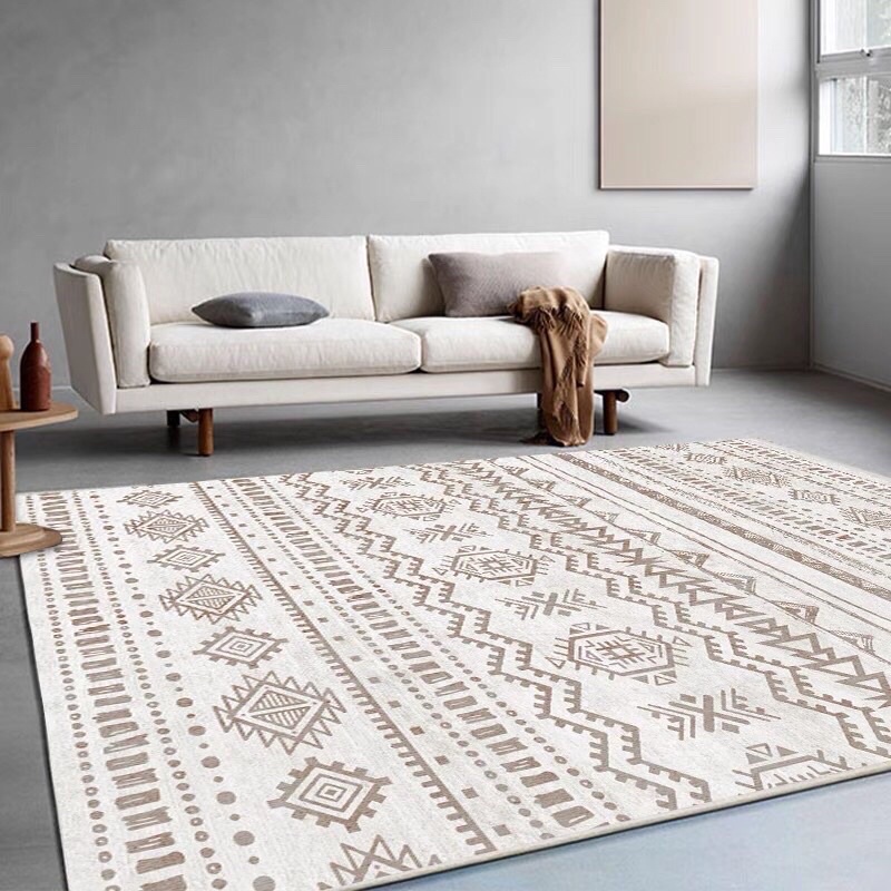 [SẴN_giao ngay] Thảm trải sàn phong cách Bắc Âu_lót silicon trống trượt | Size ghi trên ảnh thảm