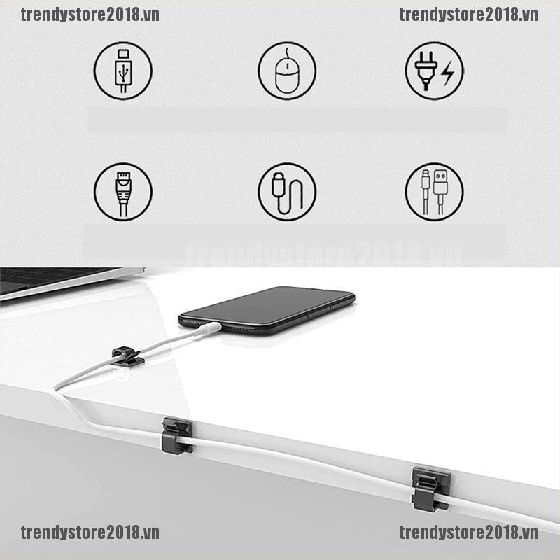 Bộ 10 Dụng Cụ Sắp Xếp Dây Cáp Để Bàn Mini Dễ Lắp Đặt
