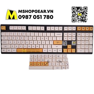 Keycap Honey Bee & Milk bản tiếng Anh pbt dye-sub xda profile 139 keys