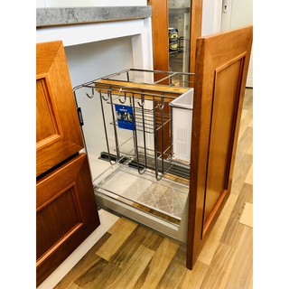 Kệ Gia Vị Lớn HIGOLD Inox SS304 Lọt Lòng Tủ 400mm Cho Tủ Bếp Dưới