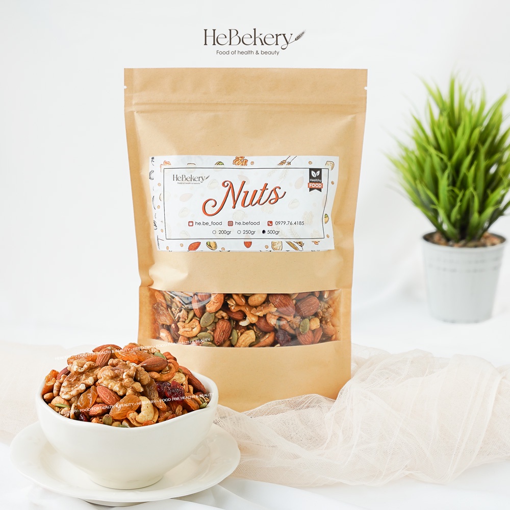 Mix Nuts Granola Full Hạt Nướng Mật Ong (Rất Ít Yến Mạch) by Hebe