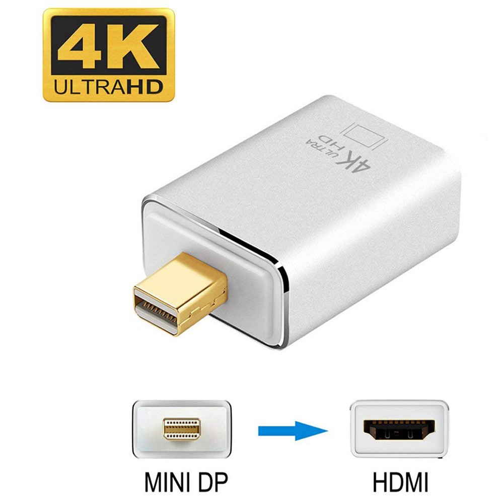 Bộ Chuyển Đổi Mini Displayport (Thunderbolt 2.0) Sang Hdmi 4k Mini Dp Sang Hdmi Cho Macbook Air / Imac / Macbook Pro / Surface Pro 3 / 4 / 5