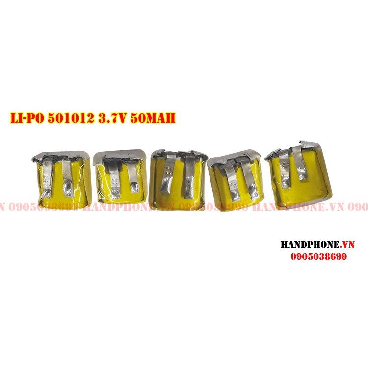 Pin Li-Po 3.7V 501012 40/50mAh (Lithium Polyme) cho tai nghe Bluetooth