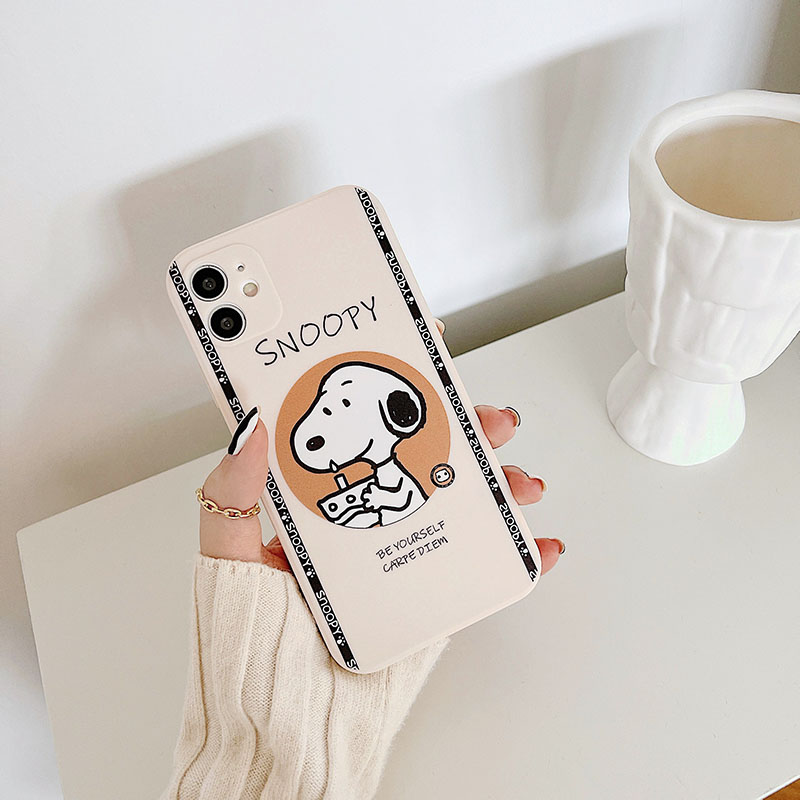 Ốp điện thoại silicon TPU in hình Snoopy cho iPhone 11ProMax X XR XSMax 7 8 Plus SE2020 12promax 12mini 13promax 13mini