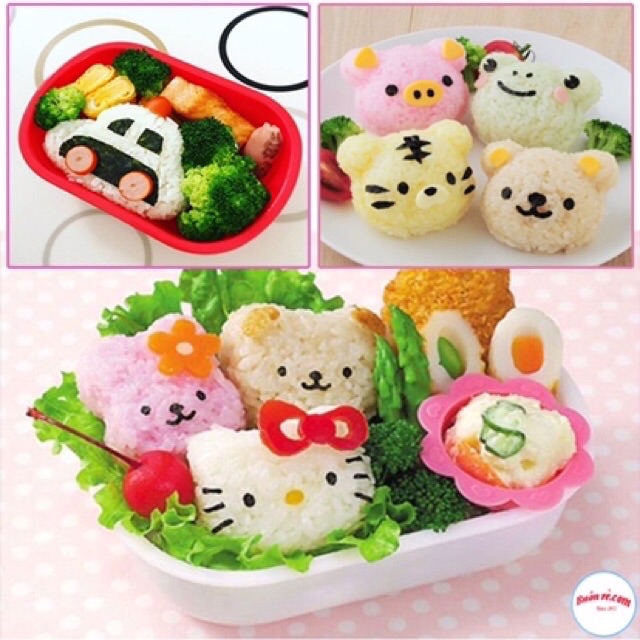 Bộ 6 khuôn cơm Bento hình ngỗ nghĩnh tạo sự tò mò cho bé