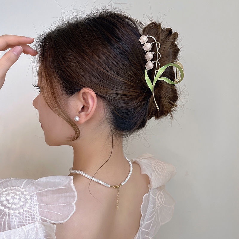 Lily of the Valley Kẹp Tóc Thời Trang Mùa Hè Cỡ Lớn Cao Cấp Dành Cho Nữ