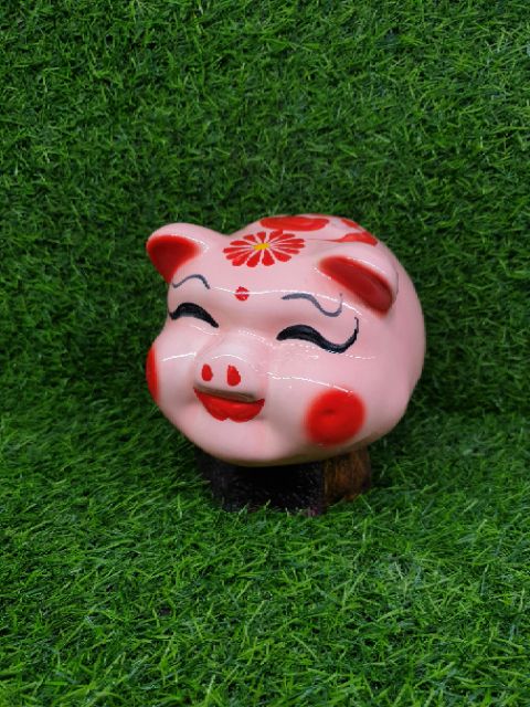 Heo đất, heo sứ, lợn đất tiết kiệm cỡ trung. Heo sứ tiết kiệm Bát tràng. Hàng  đẹp loại 1 sắc nét.