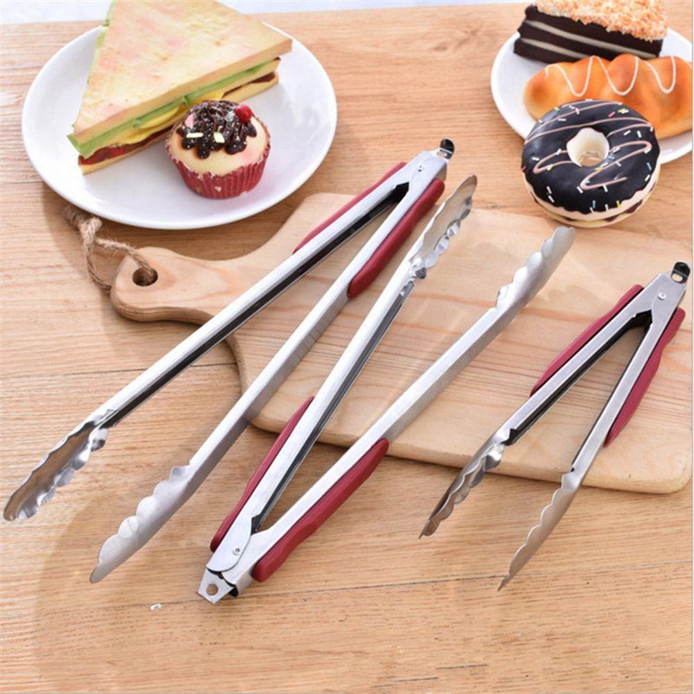 Kẹp Nướng Bánh Mì Bằng Thép Không Gỉ Với Tay Cầm Nhựa Tiện Dụng
