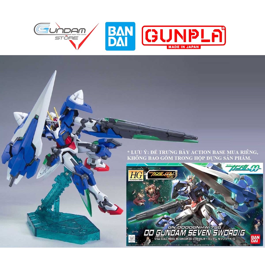 Mô Hình Gundam HG 00 SEVEN SWORD 1/144 Serie 00 Bandai Đồ Chơi Lắp Ráp Anime Nhật