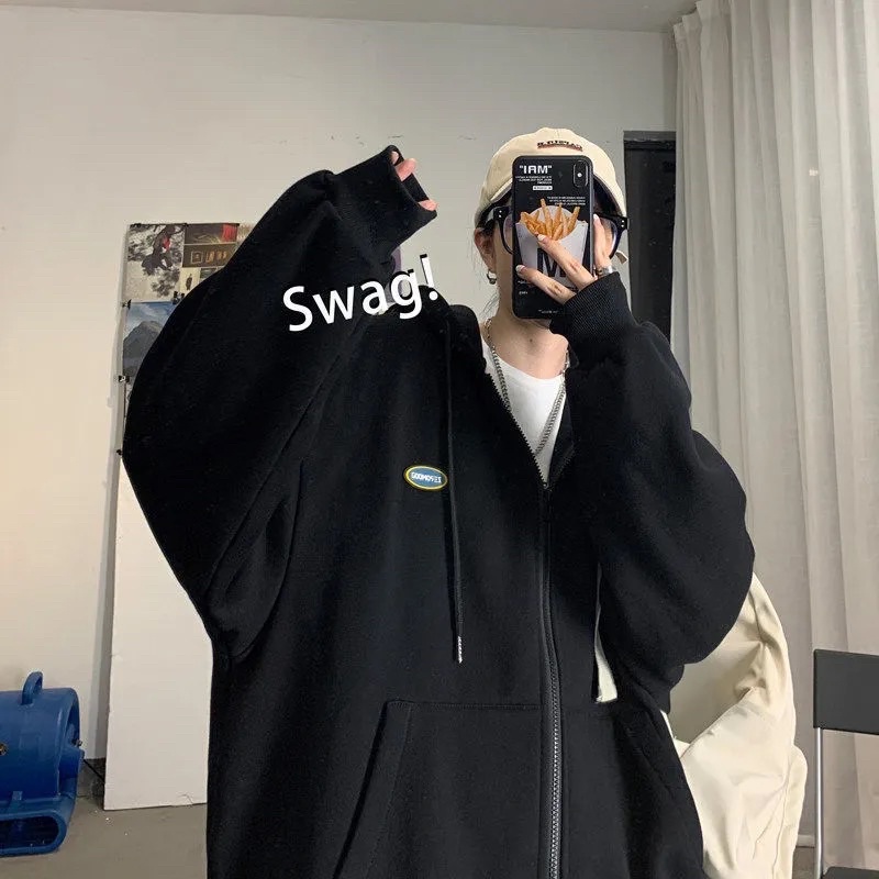 Áo khoác Hoodie nam nữ Unisex màu tím đen ghi xanh dài tay có mũ basic khoá kéo chất nỉ bông phom rộng Hàn Quốc | BigBuy360 - bigbuy360.vn