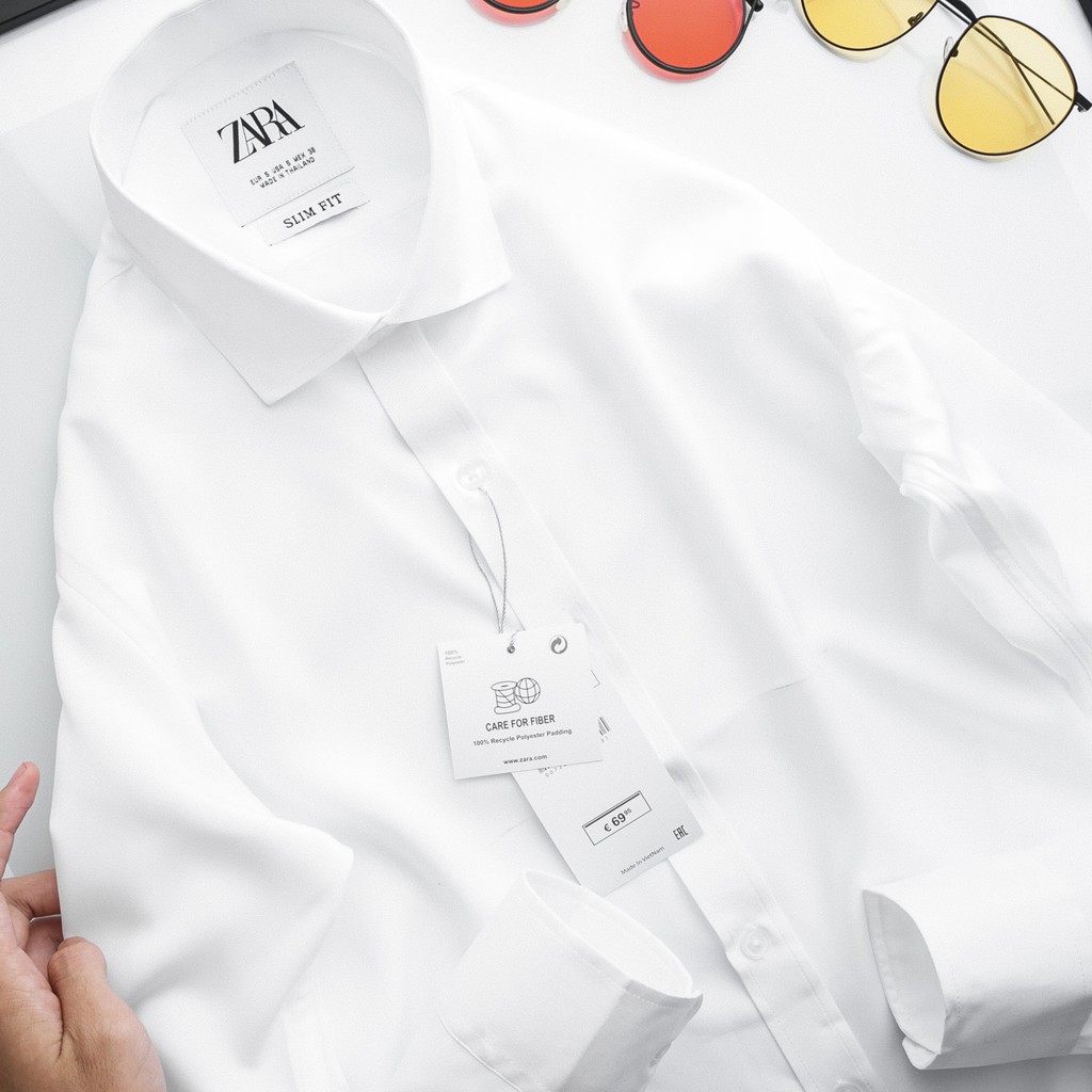 Áo Sơ Mi Nam Trắng Dài Tay Za-Ra, Somi Nam VNXK Vải Cotton Cao Cấp | BigBuy360 - bigbuy360.vn