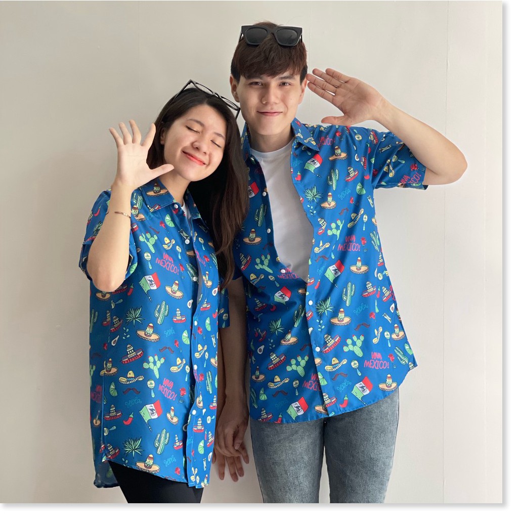 ÁO SƠ MI NAM NỮ, THIẾT KẾ HỌA TIẾT SIÊU NGẦU,CHẤT LIỆU VÃI THOÁNG MÁT  THỜI TRANG KME.STORE