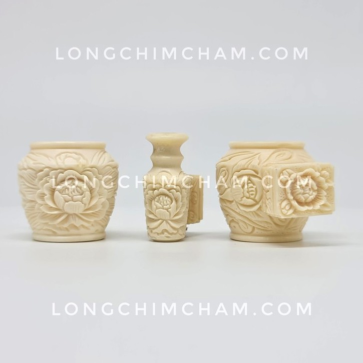 Bộ cóng khuyên chạm Hoa Phù Dung siêu đẹp (X-C01)