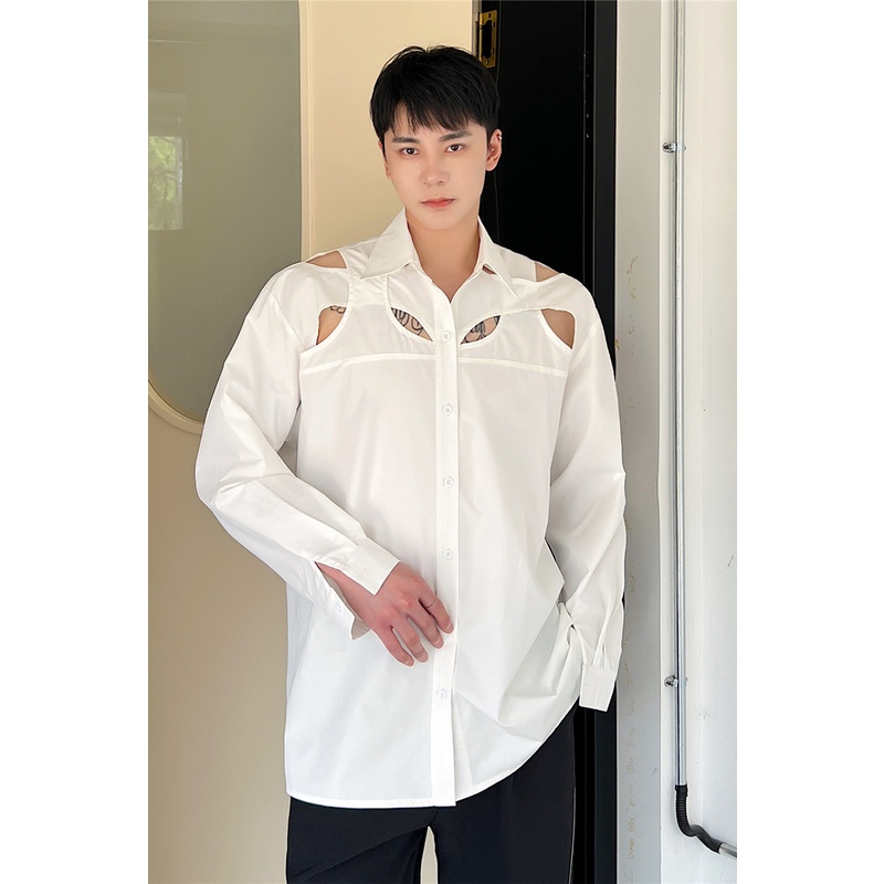 Áo Sơ Mi Nam Tay Dài Dáng Rộng Cổ Điển Thời Trang Hàn Quốc Mùa Hè