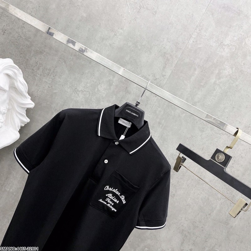 Áo Polo Nam Viền Trắng Túi DIO Cao Cấp - Áo Nam Polo Đơn Giản Siêu Đẹp