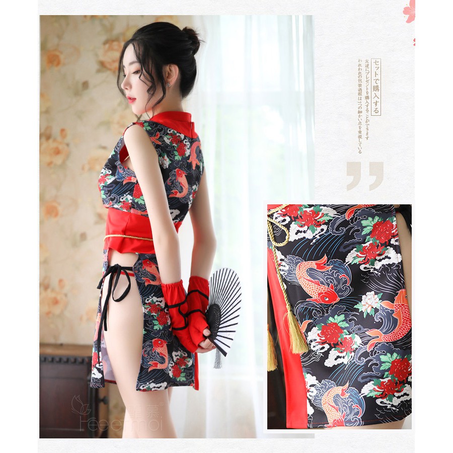 Áo ngủ kimono cosplay kimono đỏ sexy TK3051 | BigBuy360 - bigbuy360.vn