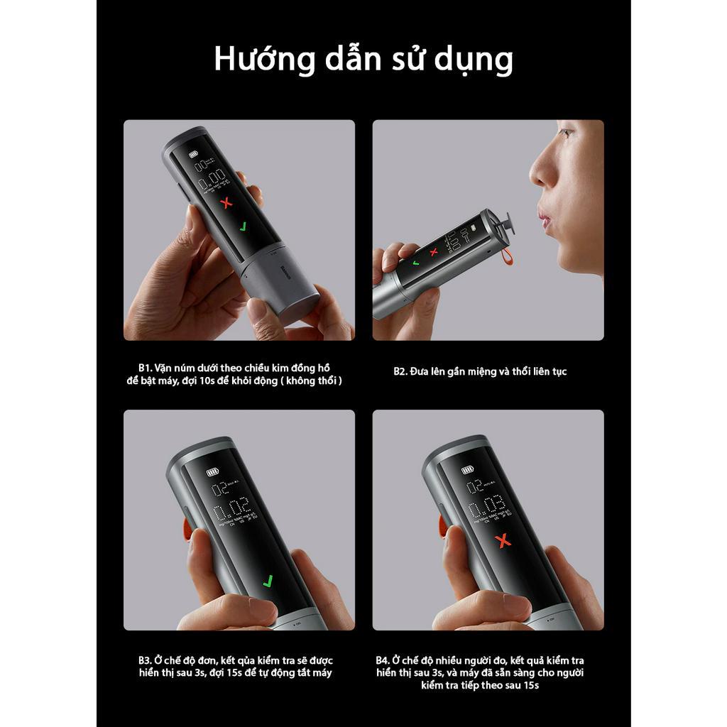 Máy đo nồng độ cồn Baseus SafeJourney Pro màn hình LED
