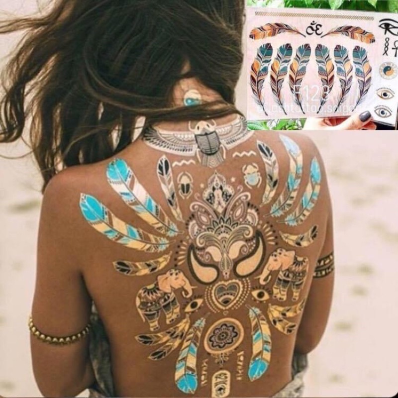 Flash tattoo Hình xăm ánh kim đi biển & Fes vô nước thỏai mái 💕✨