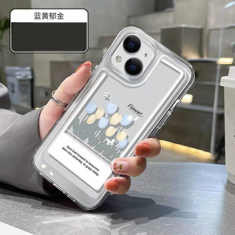 Ốp Điện Thoại Trong Suốt Hình Hoa tulip Cho iphone 11 13 7 8 Plus 12 13Pro Max X XS Max 7 8 SE 2020