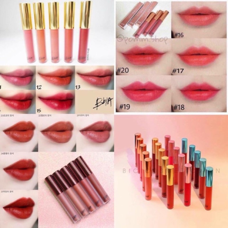 Son kem lì Bbia Last Velvet Lip Tint (đầy đủ 38 mã màu)
