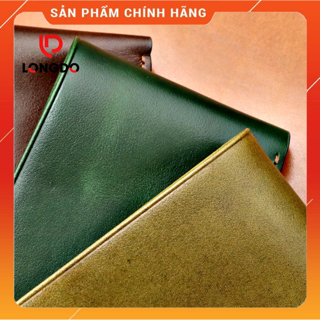 Ví Da Bò Pullup Cao Cấp - Cam Kết 100% Da Bò Thật - Ví Ngang - Hàng Chính Hãng Thương Hiệu Longdo Leather - B01