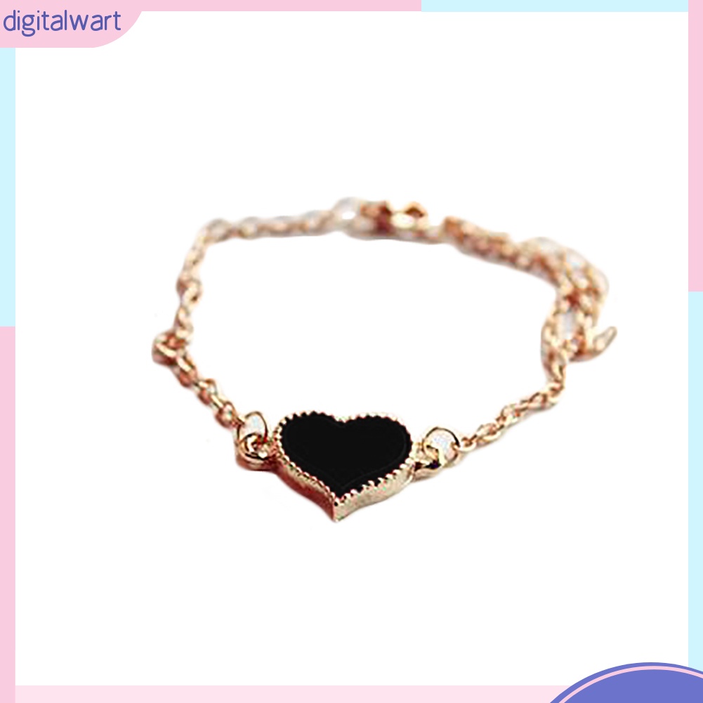 Vòng đeo tay hợp kim mặt hình trái tim xinh xắn dành cho nữ