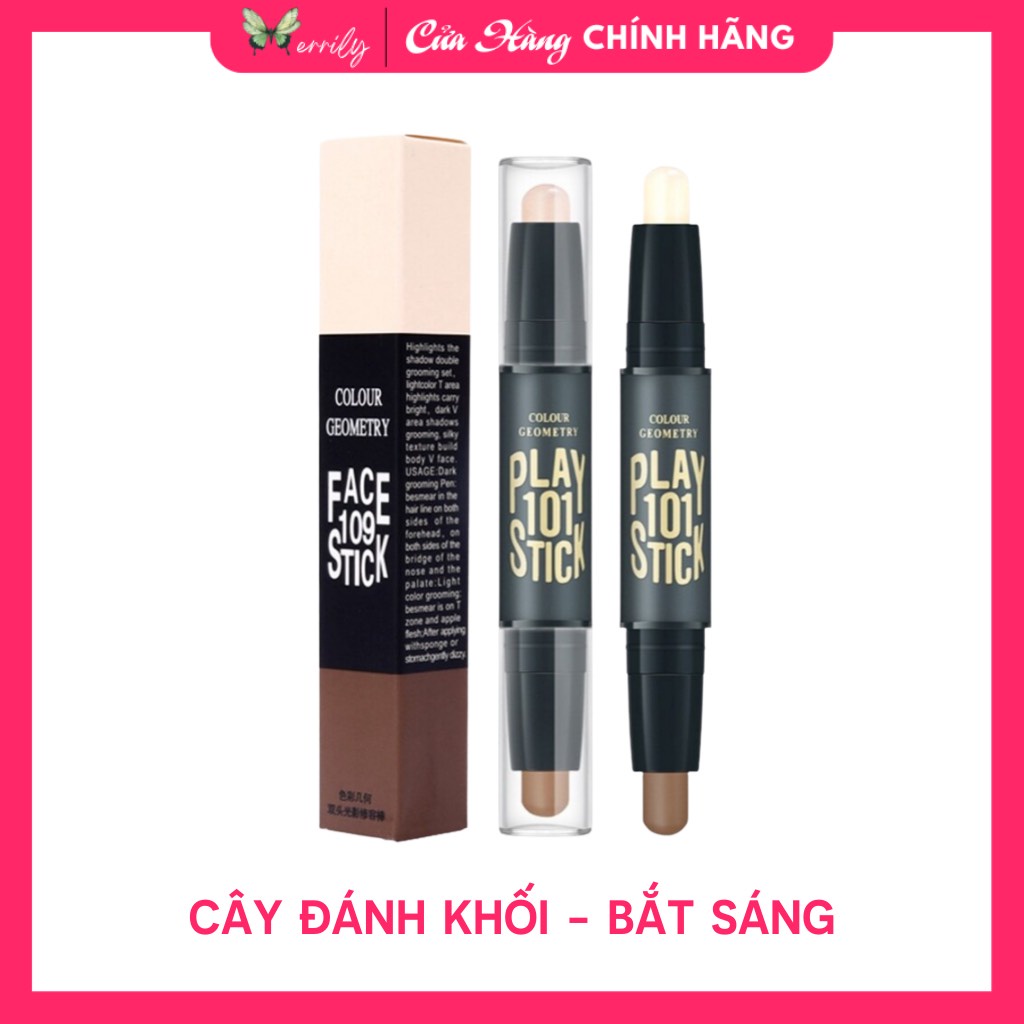 Thỏi kem bắt sáng trang điểm vùng mũi chỉnh sửa hai đầu che khuyết điểm tạo khuôn mặt chữ V