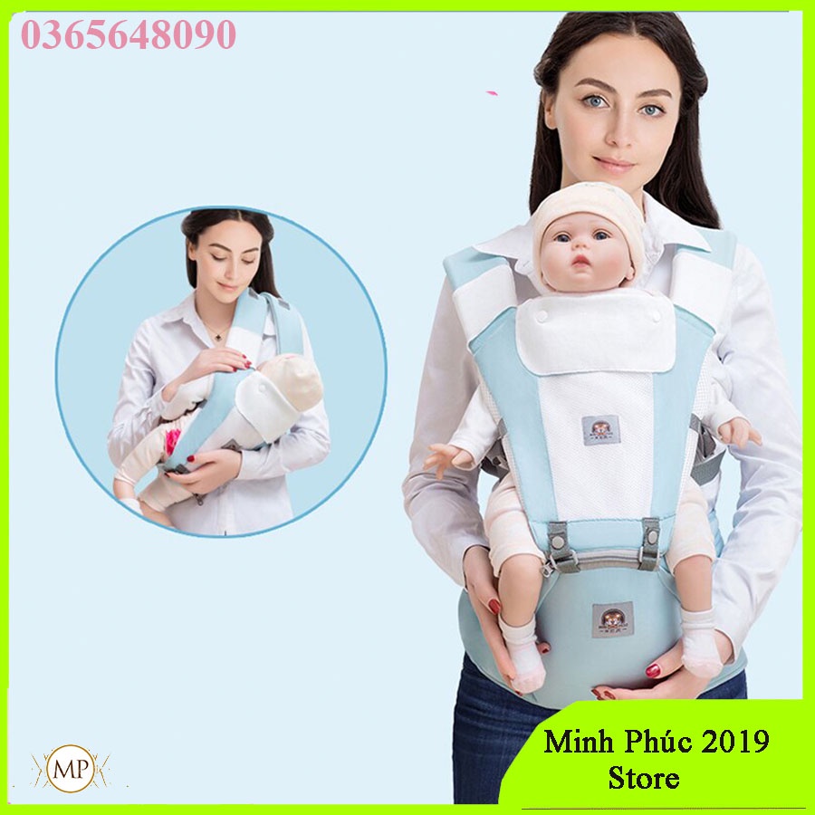 Điệu em bé dùng cho trẻ sơ sinh đến 3 tuổi có thể địu nằm địu ngồi nhiều tư thế có bệ ngồi chống gù