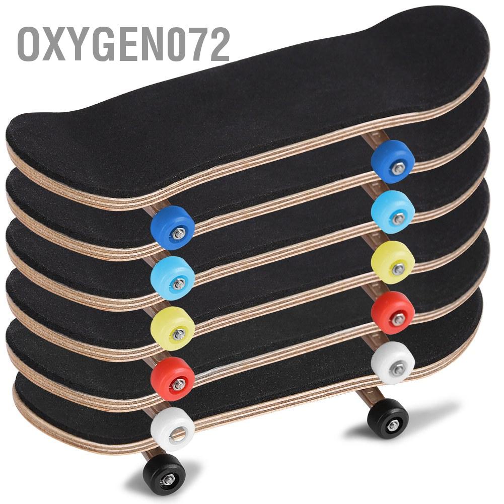 Oxygen072 1Pc Maple Wooden+Alloy Fingerboard Finger Skateboards With Box Reduce Pressure Kids Gifts