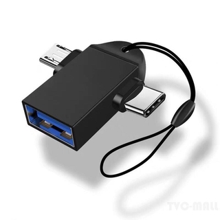 Cáp Chuyển Đổi Usb 3.0 Otg 2 Trong 1 Type-C + Micro Usb