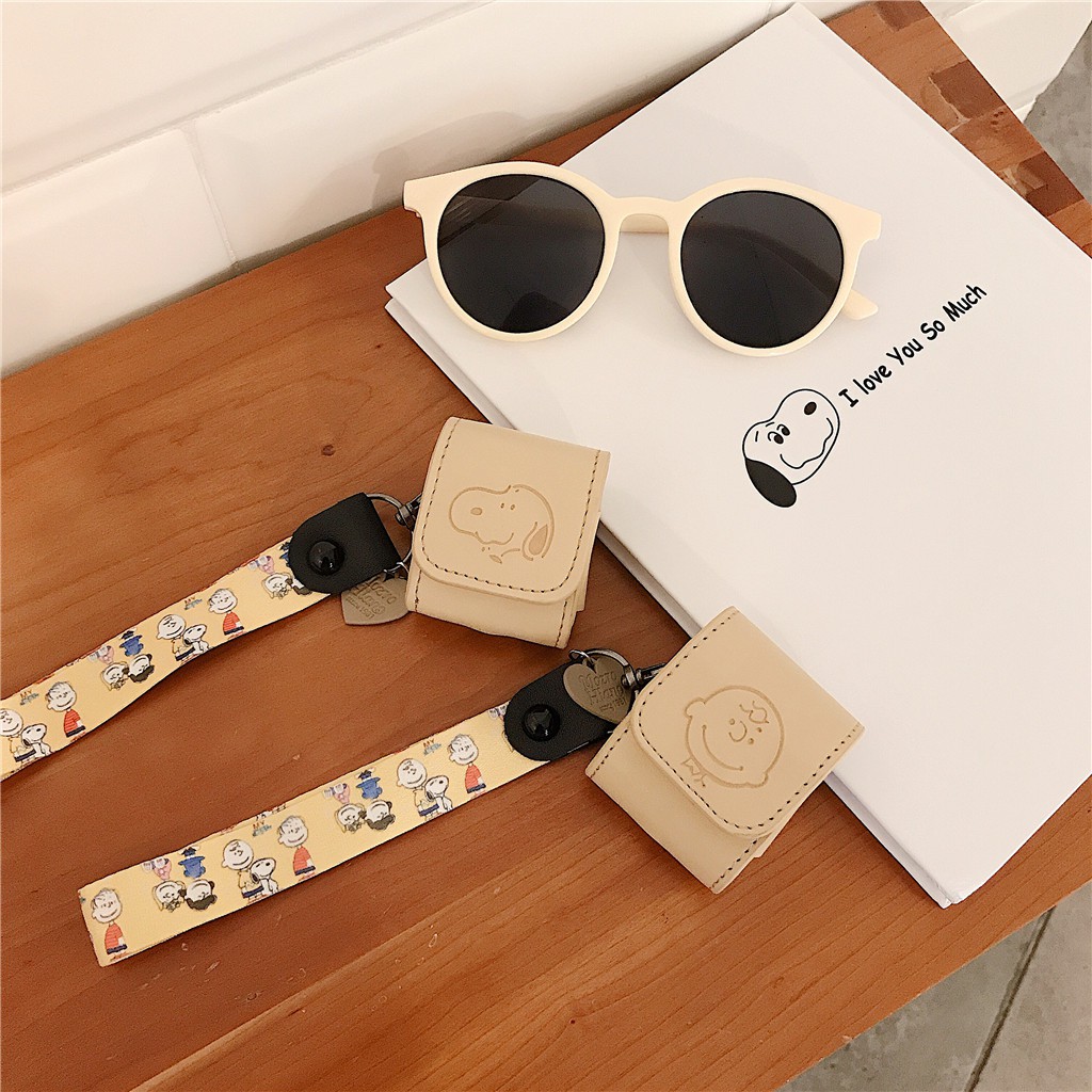 Vỏ bảo vệ hộp sạc tai nghe AirPods Pro AirPods 1 AirPods 2 bằng da kèm móc khóa