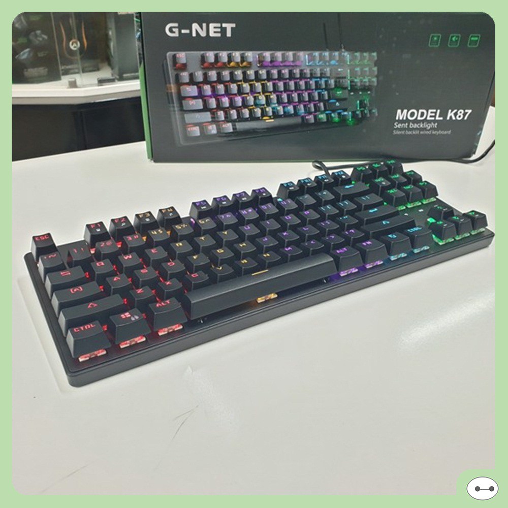 BÀN PHÍM CƠ GNET K87 LED RAINBOW