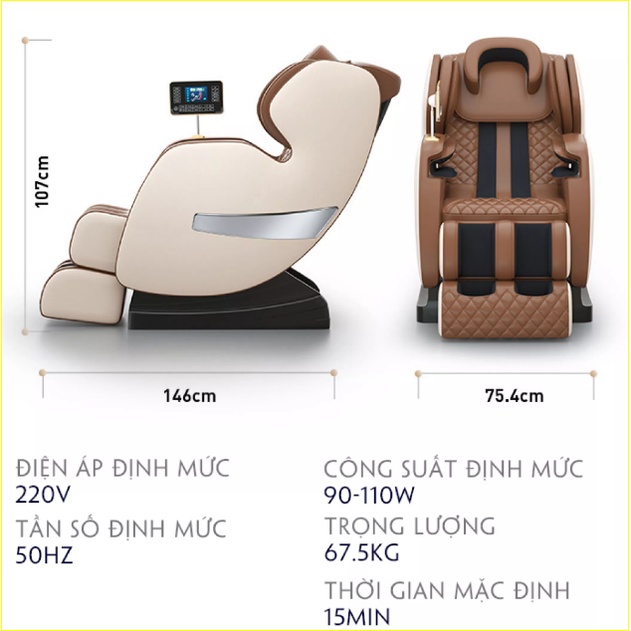Ghế Massage Đa Năng Cao Cấp Hapo 04  - Ghế Mát Xa Toàn Thân Tự Động Thông Minh Kết Hợp Sưởi Hồng Ngoại