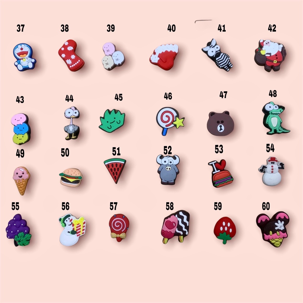 Hình gắn Dép 2D, stickers dép sục siêu ngộ nghĩnh