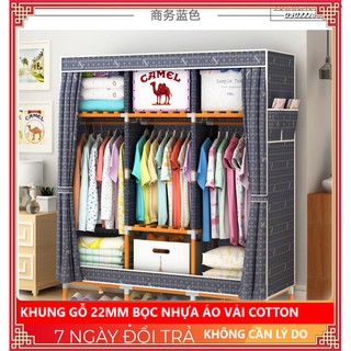 tủ vải khung gỗ vải cotton bọc nhựa