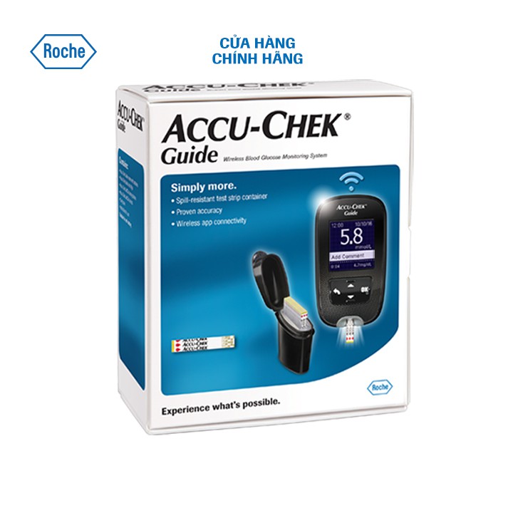 COMBO STARTER-Hệ thống máy đo đường huyết Accu-Chek Guide mmol/L. Kèm Dụng cụ lấy máu Fastclix, trụ 6 kim, hộp 25 que