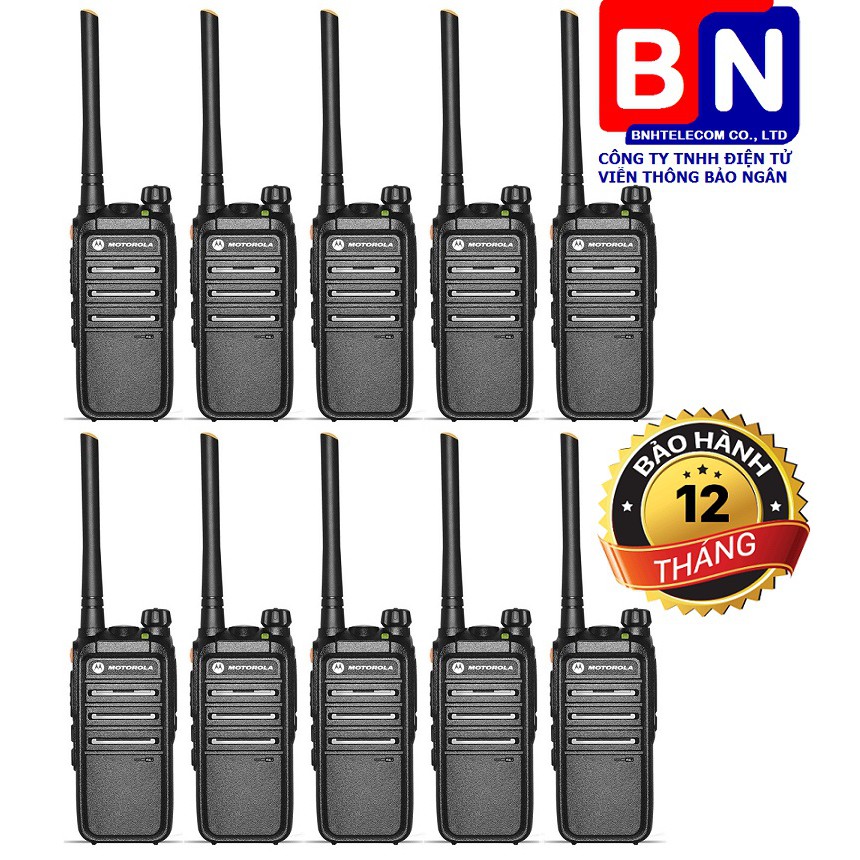 Bộ 10 Máy Bộ đàm Motorola CP318 + 10 Tai Nghe Dây Xoắn Cao Cấp CP318