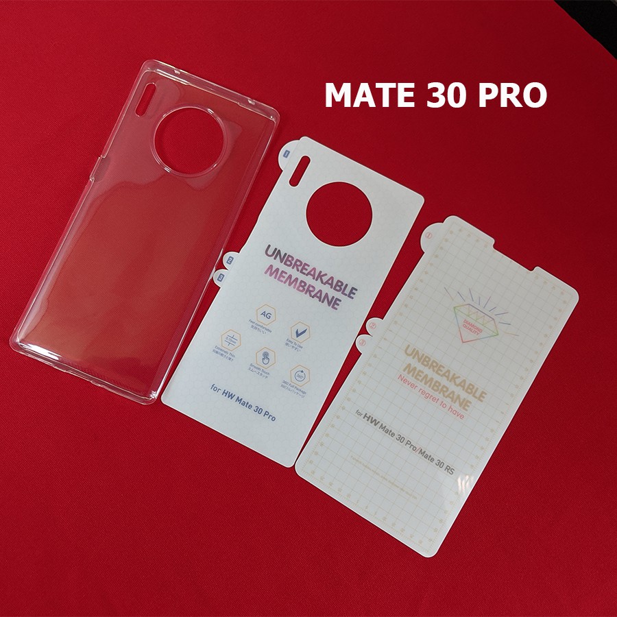Bộ ốp lưng dẻo miếng dán PPF Huawei Mate 30 Pro chống trầy xước 2 mặt