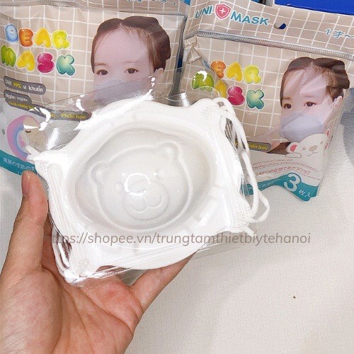Set 3 chiếc khẩu trang 3D UNI MASK cho bé 0-3 tuổi - Khẩu trang kháng khuẩn - TIÊU CHUẨN NHẬT BẢN