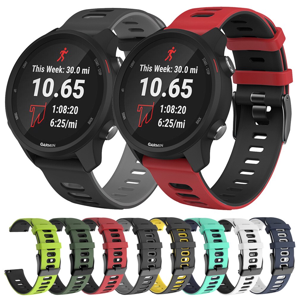 Dây Đeo Thay Thế Bằng Silicon Cho Đồng Hồ Thông Minh Garmin Forerunner 245 245m 20mm