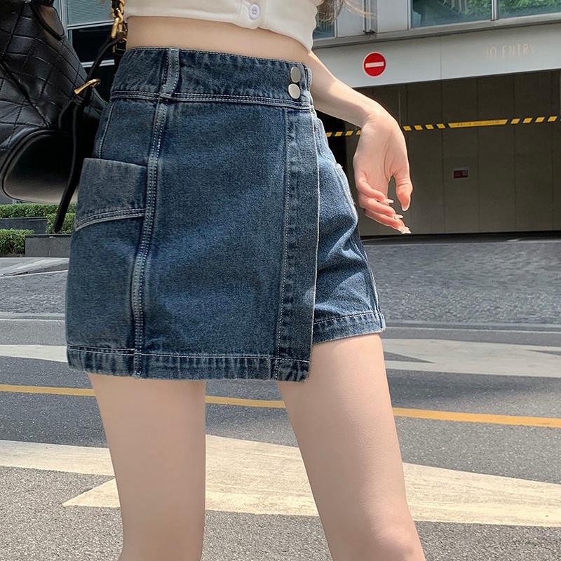 Chân váy jean COZOKC lưng cao dáng ôm kiểu dáng hợp thời trang