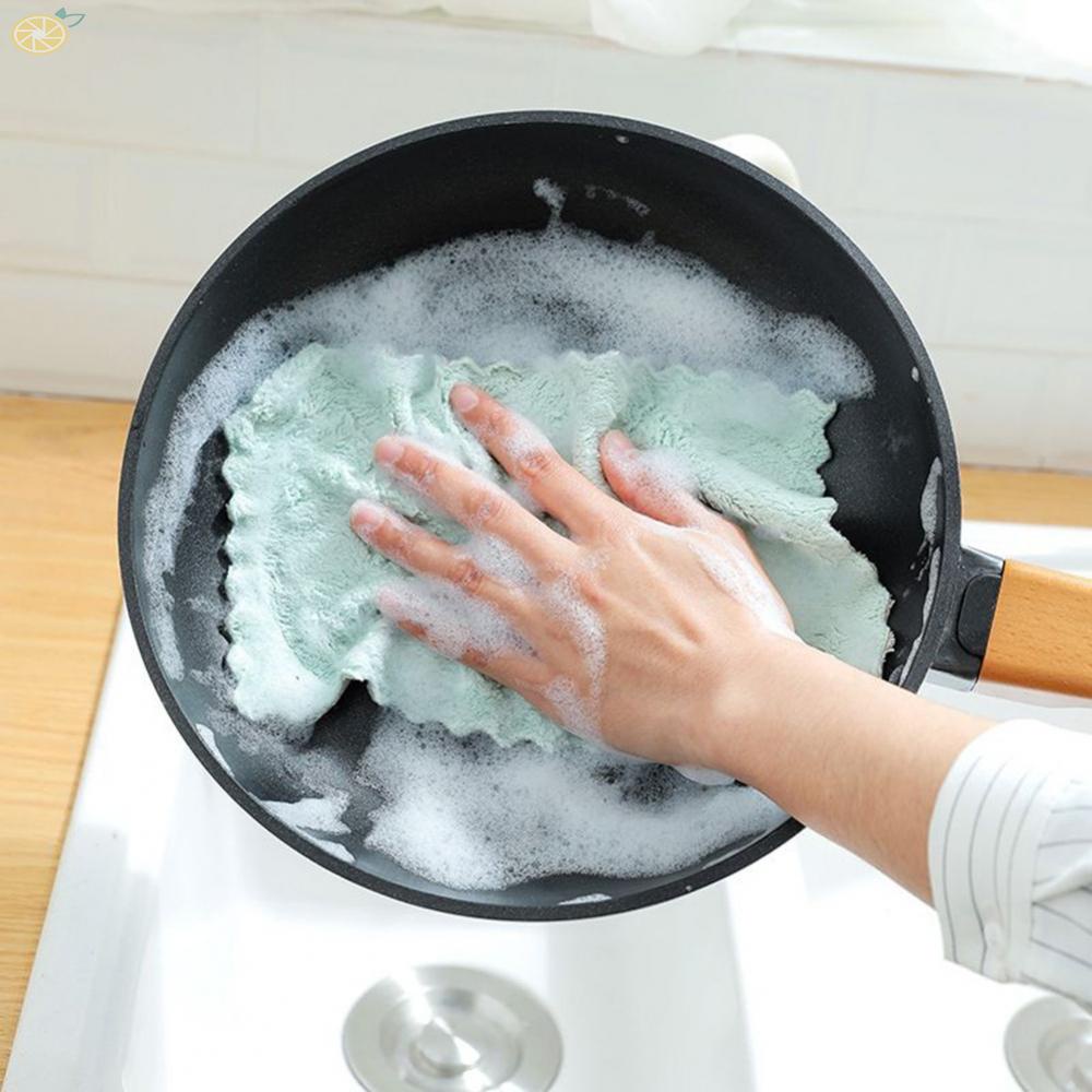 【VARSTR】12X Dish Towels For Kitchen Absorbent Kitchen Towels Coral Fleece Cleaning Rags Brand New