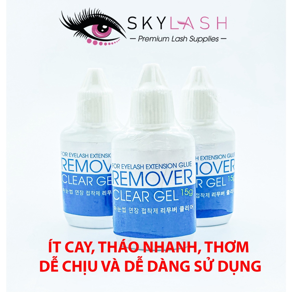 Gel tháo mi xanh remover clear gel- dụng cụ nối mi