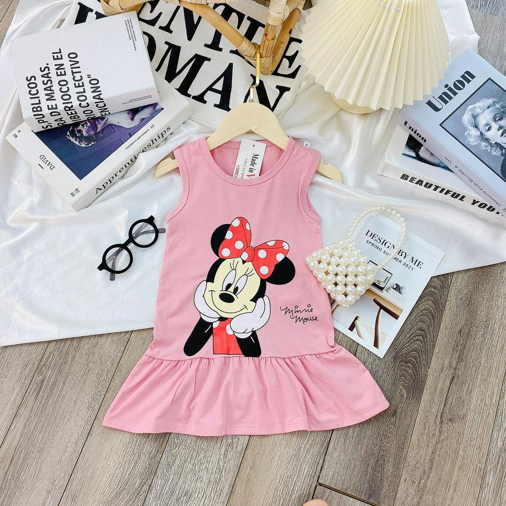 Váy ba lỗ 2 tầng in hình 5D chuột mickey