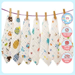 Set 5 Khăn Xô Sữa 6 Lớp Manny Mềm Mại, Thấm Hút Tốt Cho Bé Hàng Xuất Nhật⭐Shop mẹ zo